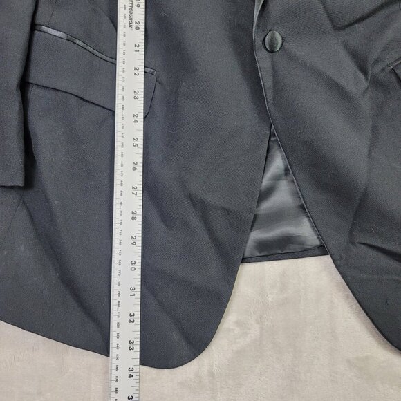 Giorgio Sant Angelo Vintage Black 100% Wool Men's Blazer Coat | Size 44L - Picture 3 of 8